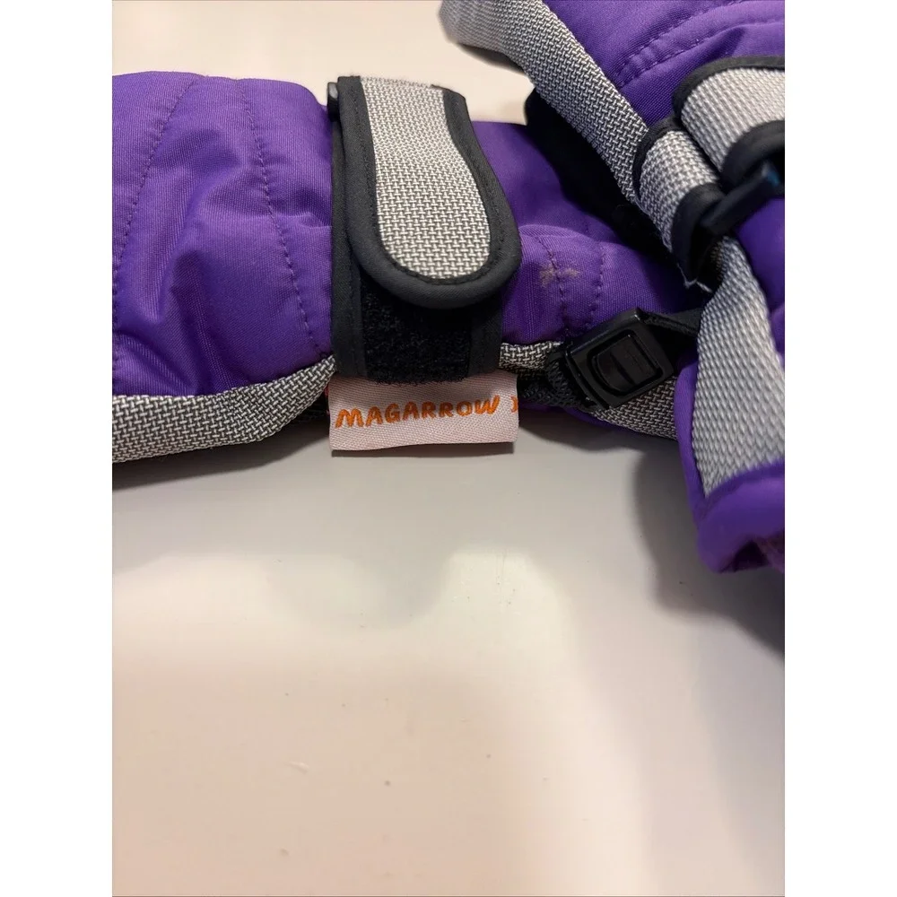 Magarrow Kids Purple Snow Gloves Insulated Winter Ski Mittens Size 6-8 Years